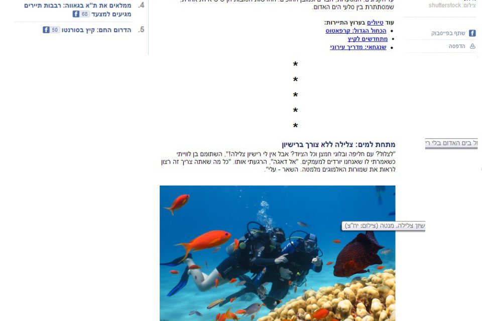 כתבה על טיולים בארץ, מנטה